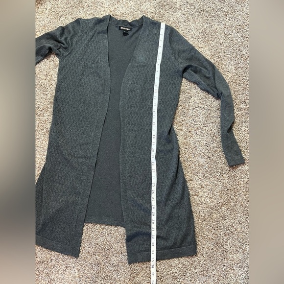 Bydesign Light Weight Cardigan Gray Open Front Size M No Pockets No Buttons - Picture 5 of 12